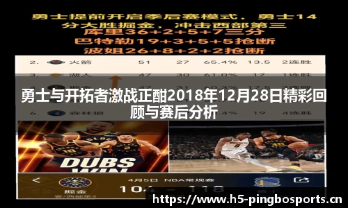 勇士与开拓者激战正酣2018年12月28日精彩回顾与赛后分析
